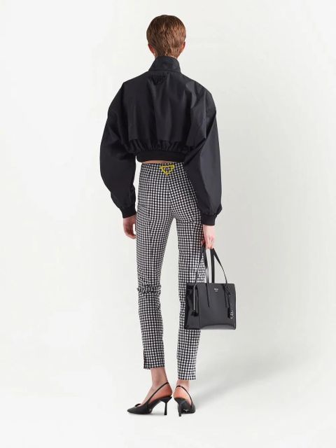 Prada gingham-check trousers - Black