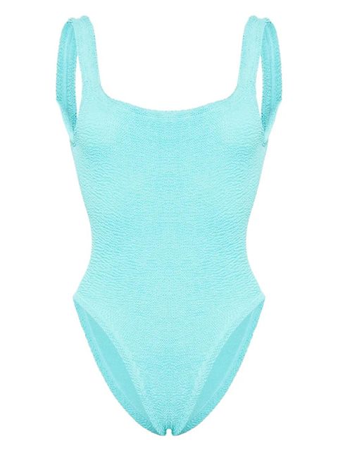 Hunza G square-neck crinkled swimsuit - Blue - zdjęcie produktu nr 2