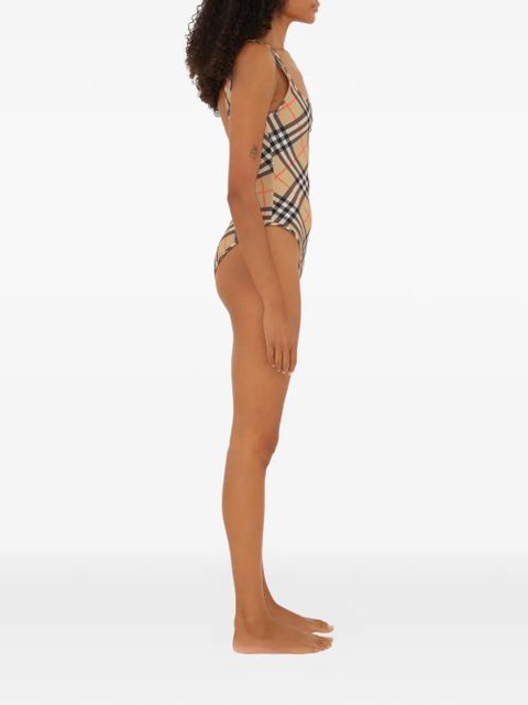 Burberry check swimsuit - Neutrals