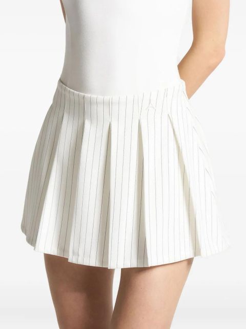 Manière De Voir Rina pinstripe pleated skort - White - zdjęcie produktu nr 2