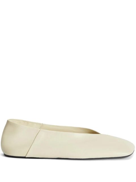 Jil Sander leather ballerina shoes - Neutrals - zdjęcie produktu nr 1