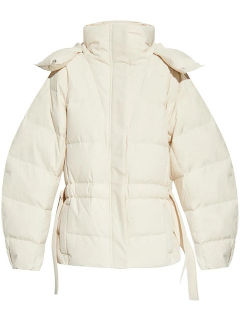 GANNI embossed logo puffer jacket - Neutrals - zdjęcie produktu nr 1