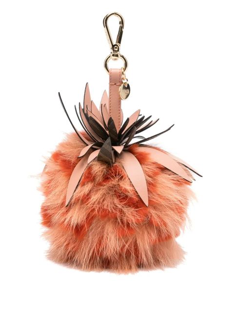 FENDI leather keychain - Orange - zdjęcie produktu nr 1