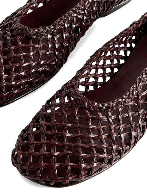 Le Monde Beryl Mica woven leather ballet flats - Brown