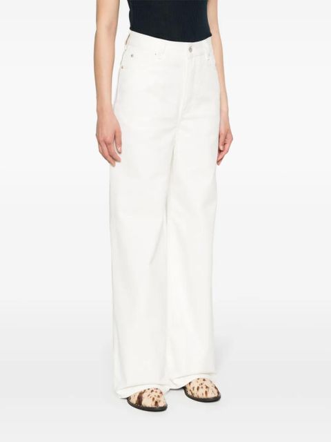 LOEWE high-rise straight-leg jeans - White