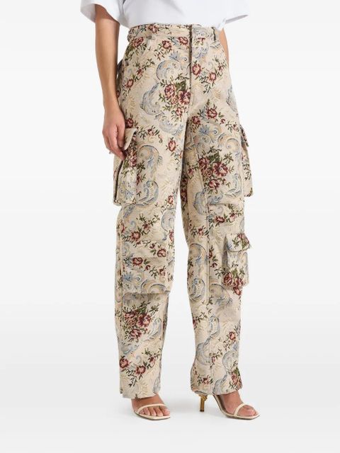 Manière De Voir Emilie jacquard cargo trousers - Neutrals - zdjęcie produktu nr 1