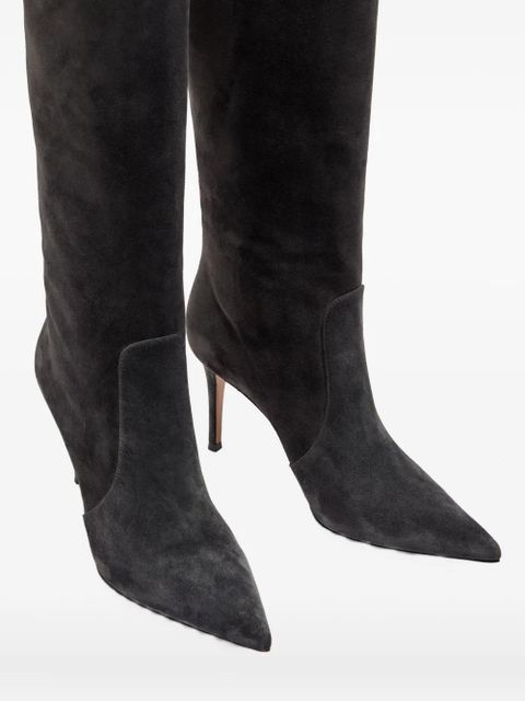 Gianvito Rossi 90mm Hansen suede over-the-knee boots - Grey - zdjęcie produktu nr 2