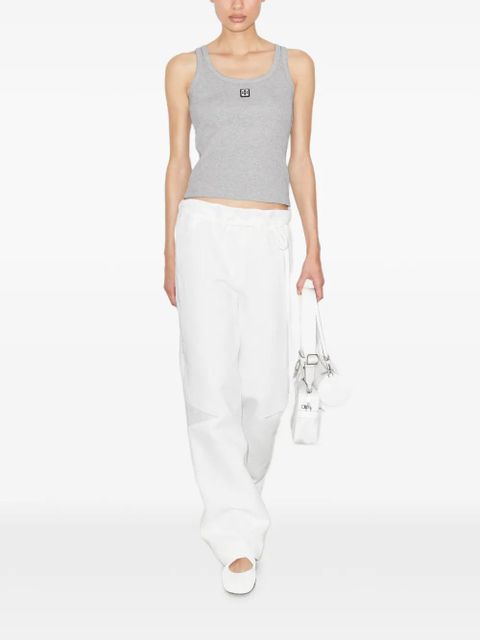 Tory Burch scoop logo tank top - Grey