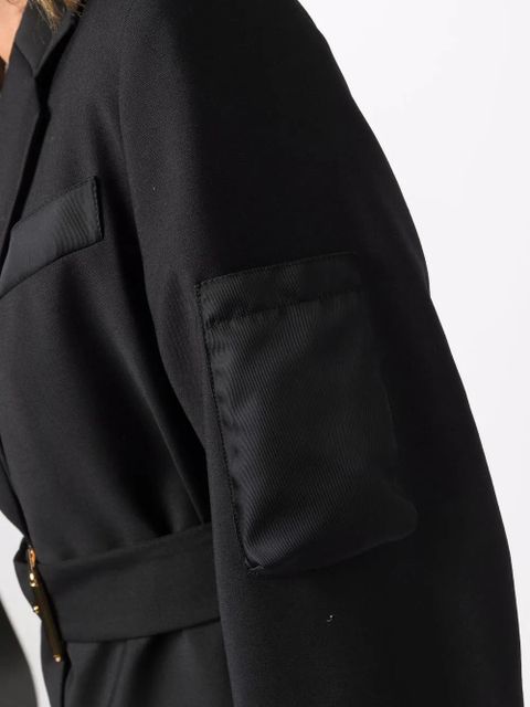 Versace long-sleeve belted jacket - Black