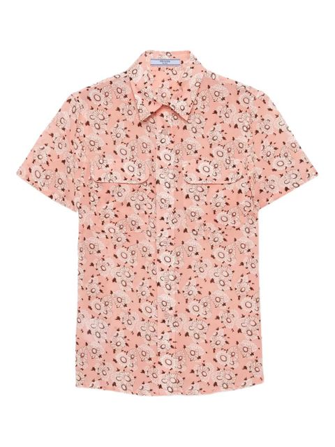 Prada flower patch-pocket shirt - Pink - zdjęcie produktu nr 1