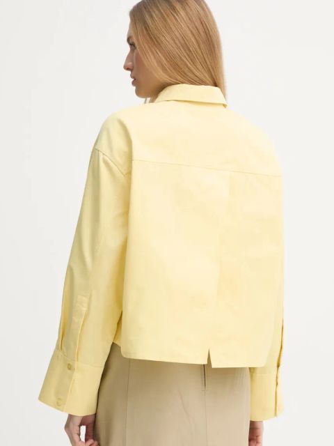 2NDDAY koszula Clarin damska kolor żółty relaxed z kołnierzykiem klasycznym 2252130229