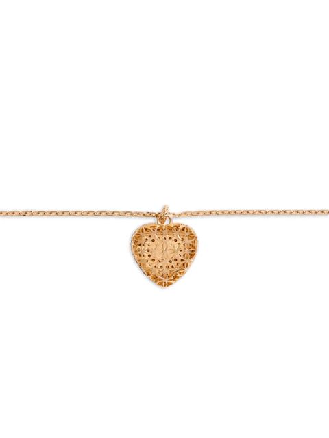 Valentino Garavani Coeur Royal necklace in metal, enamel and Swarovski® crystals - Gold