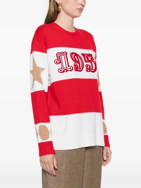 Max Mara Dirce striped knitted jumper - Red