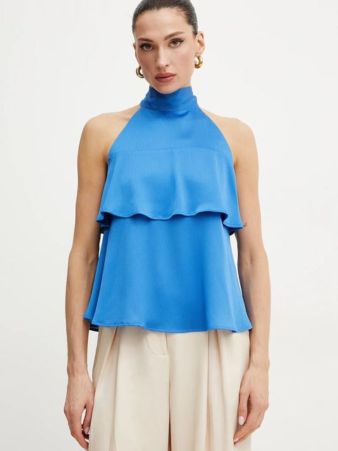 Marella bluzka Emme by Marella damska kolor niebieski gładka 2515161102200 - zdjęcie produktu nr 1