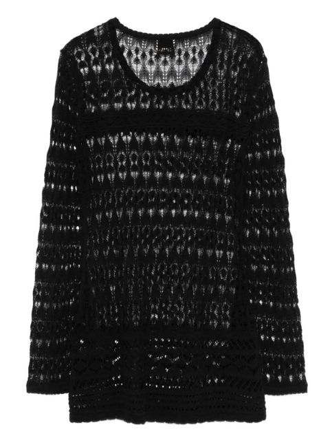 ISABEL MARANT crochet bell-sleeve top - Black - zdjęcie produktu nr 2