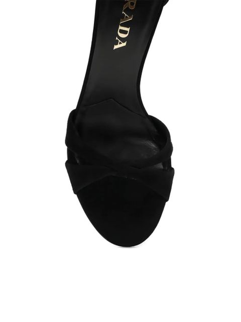 Prada criss-cross stiletto-heel sandals - Black