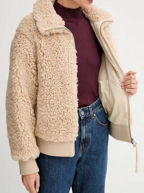 Marc O'Polo kurtka kolor beżowy przejściowa 5000006439