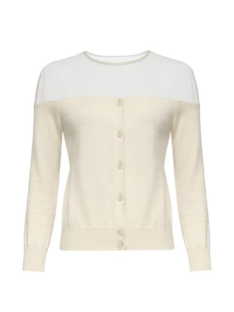 MM6 Maison Margiela transparent knit cardigan - Neutrals - zdjęcie produktu nr 1