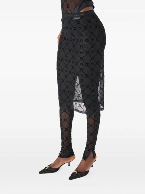Marine Serre moongram mesh trousers - Black