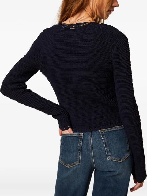 TWINSET crochet-knit cardigan - Blue