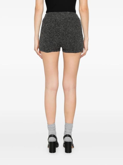 PINKO embellished knit shorts - Grey