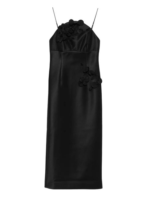 Acler Bilston floral-embellished midi dress - Black - zdjęcie produktu nr 1