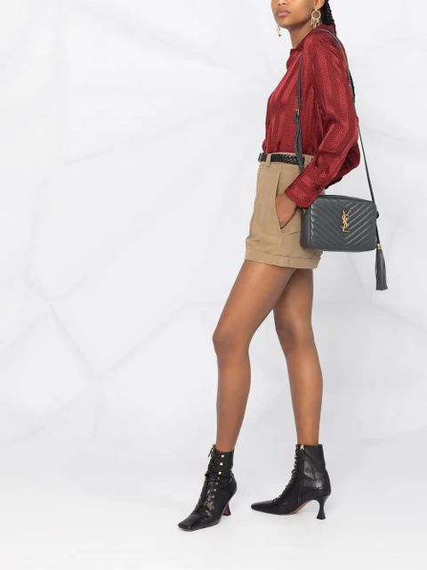 Saint Laurent pleat-detail casual shorts - Green