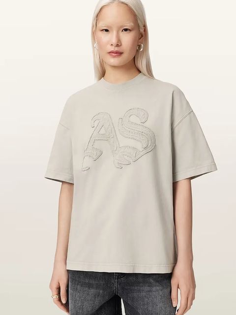 AllSaints T-shirt damski bawełniany INSIGNIA - zdjęcie produktu nr 1