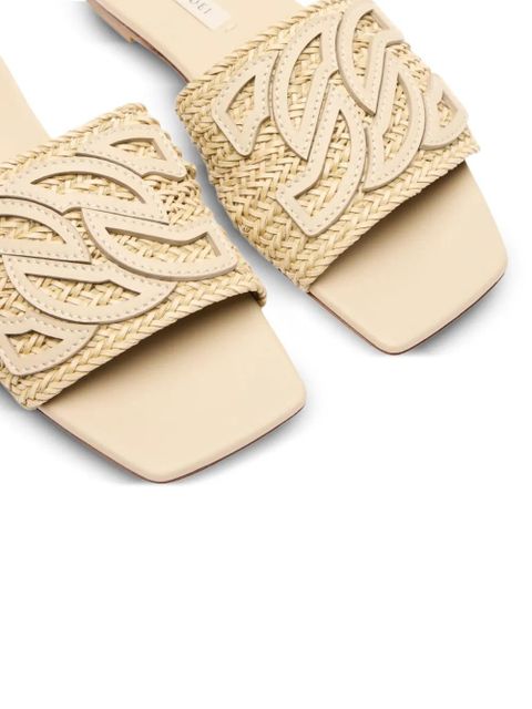 Casadei woven-strap flat sandals - Neutrals