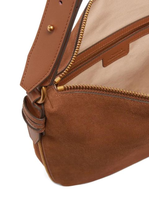 PINKO suede zip-fastening shoulder bag - Brown