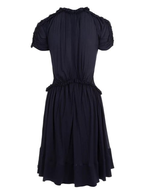 Victoria Beckham gathered heart-shaped midi dress - Blue