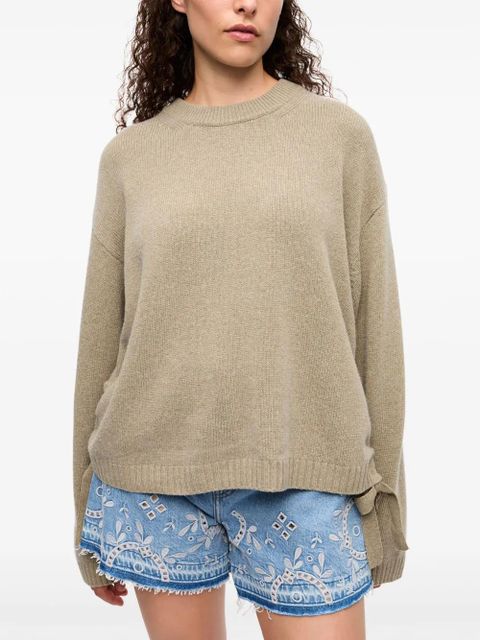 GANNI drawstring sweater - Neutrals