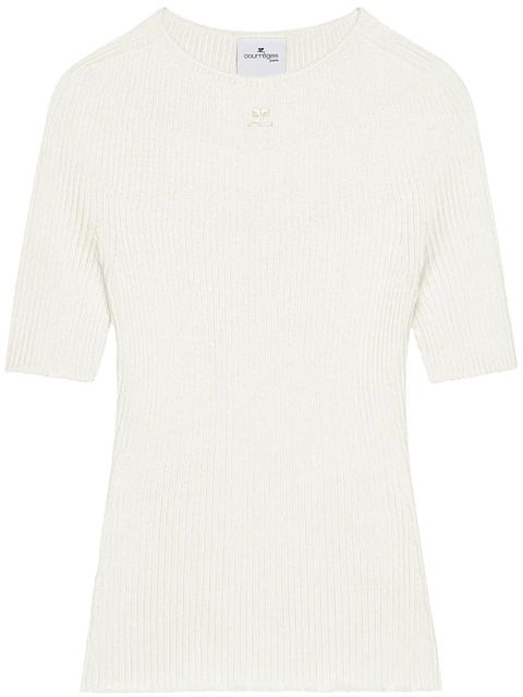 Courrèges ribbed-knit top - White - zdjęcie produktu nr 1