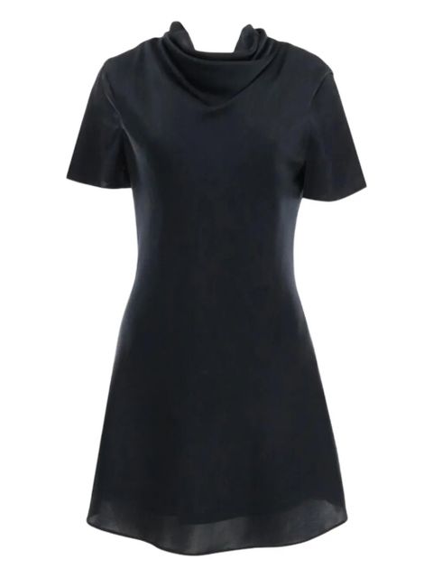 STAUD Iris cowl neck short sleeve dress - Black - zdjęcie produktu nr 1