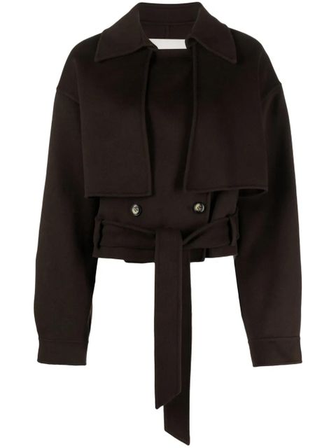 Nanushka cropped trench jacket - Brown - zdjęcie produktu nr 1