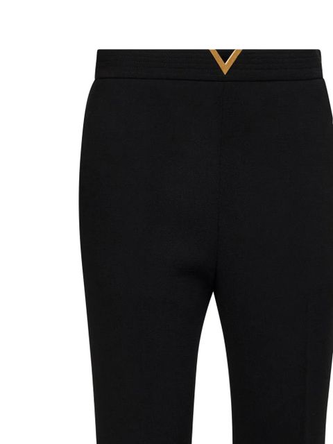Valentino Garavani high-rise metal-detail trousers - Black