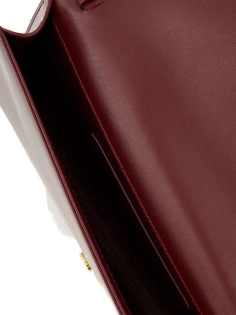 Saint Laurent Kate chain logo clutch bag - Red