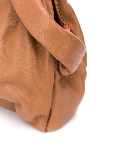 Elleme ruched shoulder bag - Brown