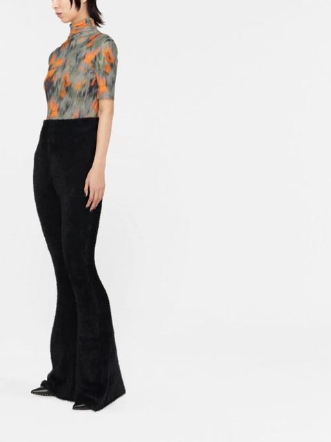 AMBUSH flared-leg high-waisted trousers - Black