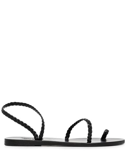 Ancient Greek Sandals Eleftheria braided leather sandals - Black - zdjęcie produktu nr 1