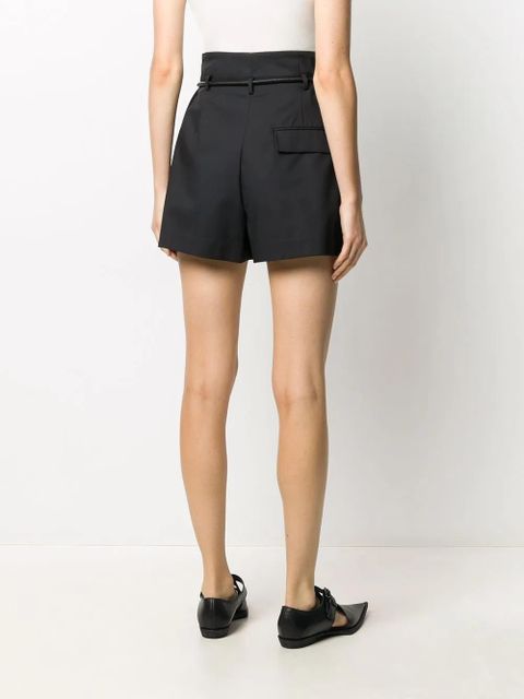 3.1 Phillip Lim paperbag-waist mini shorts - Black