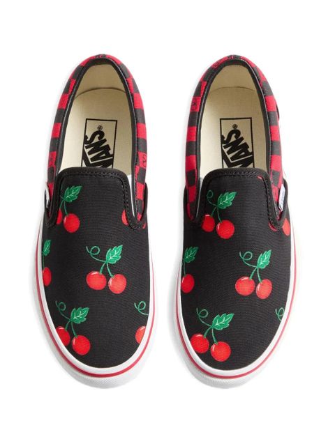 Valentino Garavani x Vans Cherryfic-print slip-on sneakers - Black