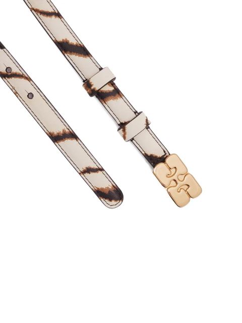 GANNI Kat zebra-print belt - Neutrals - zdjęcie produktu nr 2