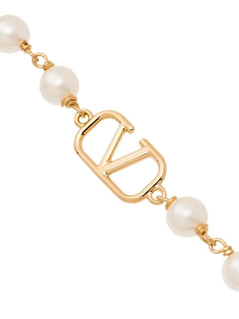 Valentino Garavani VLogo Signature pearl bracelet - White