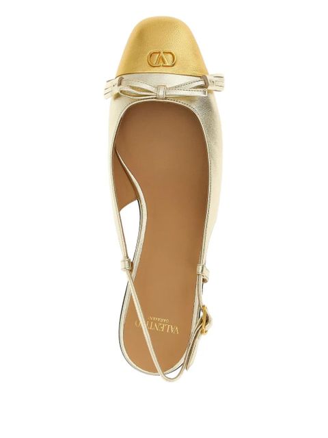 Valentino Garavani Valet Du Ro bow slingback - Gold