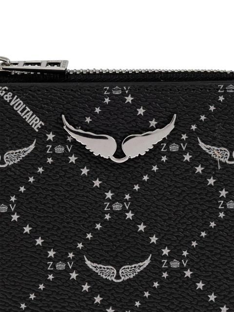 Zadig&Voltaire wings-plaque zip-around wallet - Black