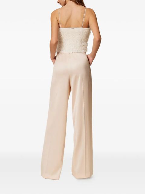 TWINSET wide-leg satin trousers - Neutrals