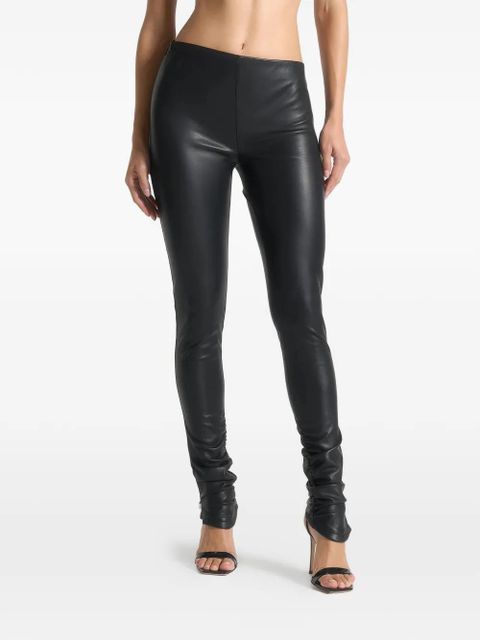 Manière De Voir Clara asymmetric-waistband leggings - Black - zdjęcie produktu nr 2