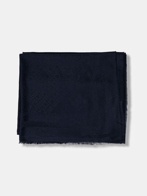 Tommy Hilfiger szal damski kolor granatowy wzorzysty AW0AW17789 - zdjęcie produktu nr 2