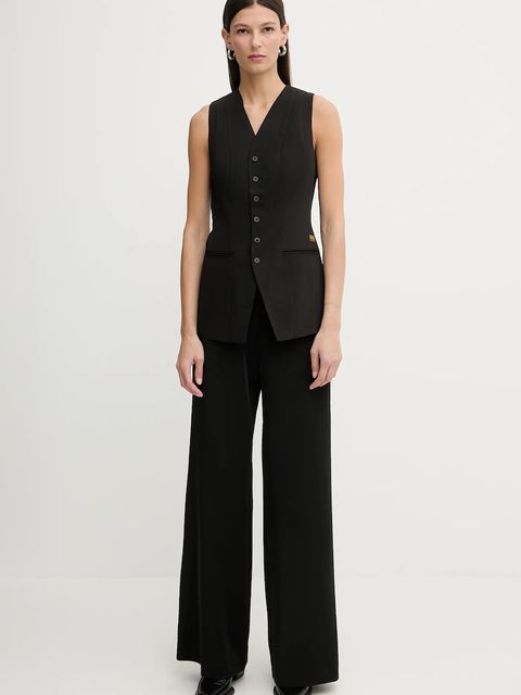 G-Star kamizelka z domieszką wełny 0 kolor czarny jednorzędowa D27756.E068 - zdjęcie produktu nr 2